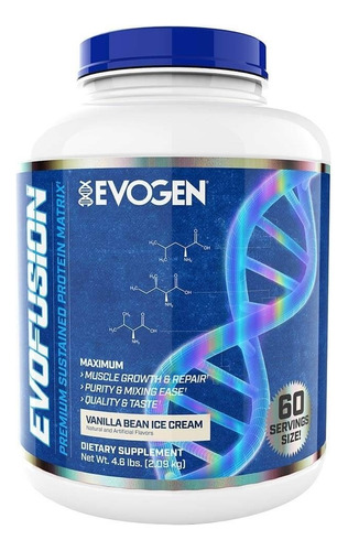 Evofusion Proteina Evogen 4.6 Libras 60 Servicios Eaas Bcaa Sabor Vainilla Bean Ice Cream