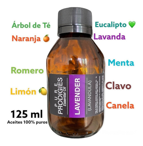 Aceites Esenciales X 125 Ml Menta, Lavanda, Romero, Otros