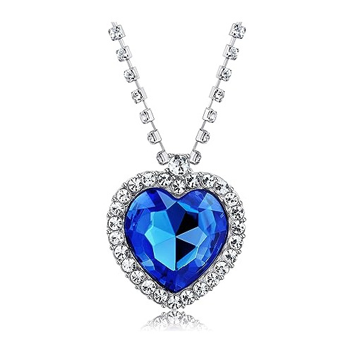 Collar - Titanic Heart Of The Ocean Neckalce, Royal Blue Cry