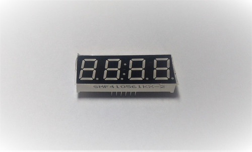 Display Led 7 Segmentos 4 Digitos Reloj 14mm Cc Rojo 12 Pin