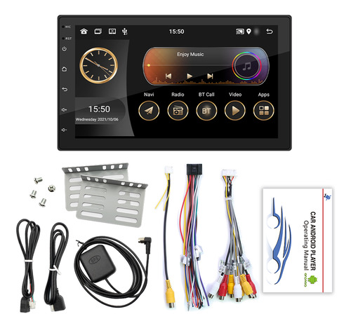 Car Player Gps Wheel Double Android Con Control Din