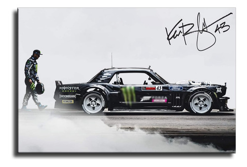 Póster De La Firma Ken Block En Lienzo Y Arte De La Pared, I