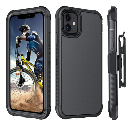 Funda Bumper Reforzada Y Clip De Cinturon Para iPhone 11