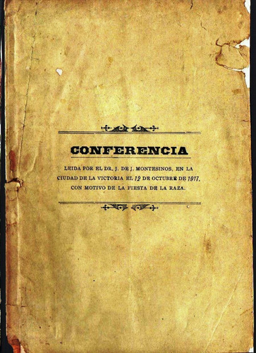 Conferencia Dr J De Montesinos 1917