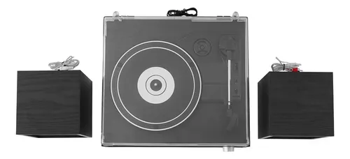 Tocadiscos Bluetooth Y Radio Crosley Cr7022a-bk Y Altavoces