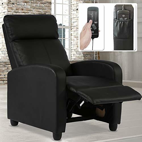 Recliner Chair, Padded Wide Seat Sofa Pu Leather Massage Rec