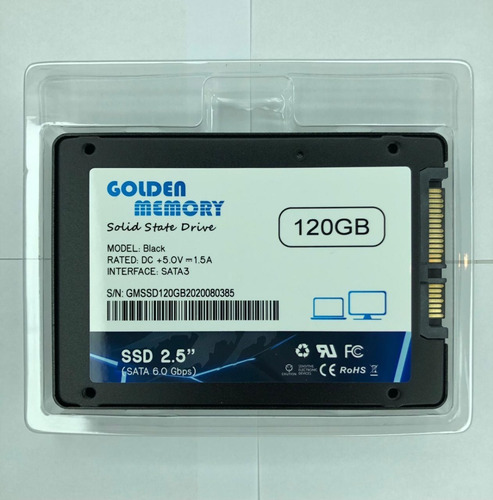 Hd Ssd Golden Memory 120 Gb Disco Rigido Interno 2.5 Novo
