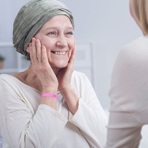 20 Pulseras De Silicona Para Concienciar El Cáncer De Mama,