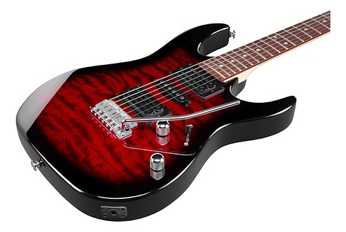 Guitarra Electrica Ibanez Gio Grx70qa Trb Color Rojo