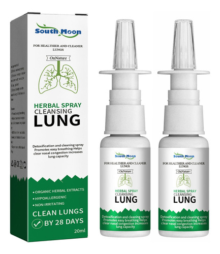 2×el Aerosol Nasal A Base Hierbas Lung Detox Alivia La Rini