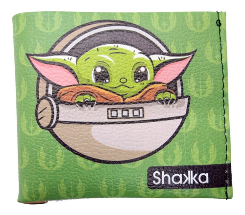 Imagen 1 de 5 de Billetera Shakka Star Wars Grogu Muy Lejano
