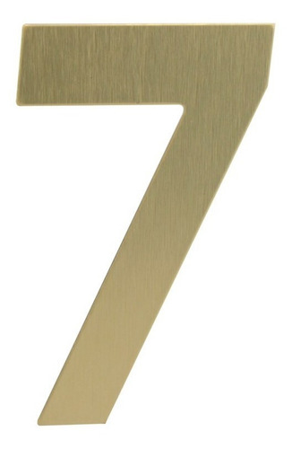 Número Residencial Ouro Escovado 7 13cm Metalmidia