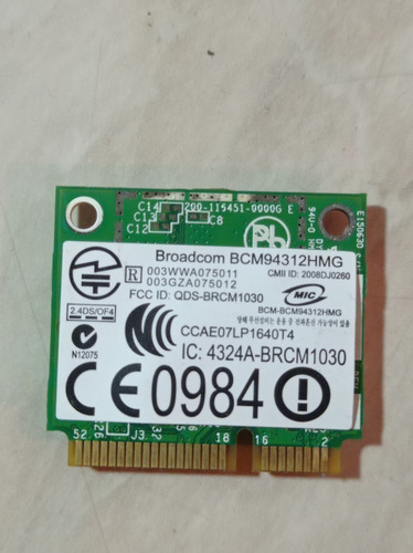 Modulo Wifi Modulo Wifi Broadcom Bcm94312hmg Laptop Dell (Usado)