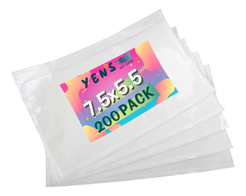 Yens 7,5 X 5,5 Bolsas Para Lista De Embalaje, Paquete De 200