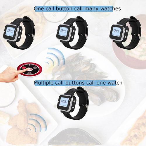 Para 5 Botones De Llamada Y 1 Reloj De Pulsera Con Localizad