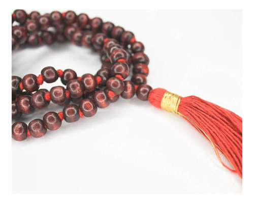 Perlas Is4a De Madera Roja Natural De Palisandro Japa Mala 1