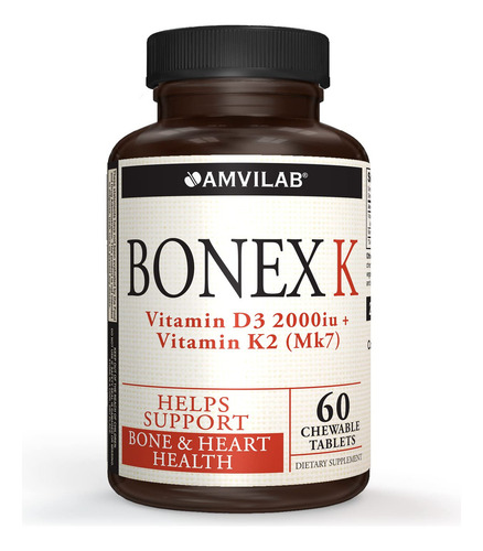 Amvilab Bonex K Vitamina D3 2000 Iu Y K2 75 Mcg Salud Huesos
