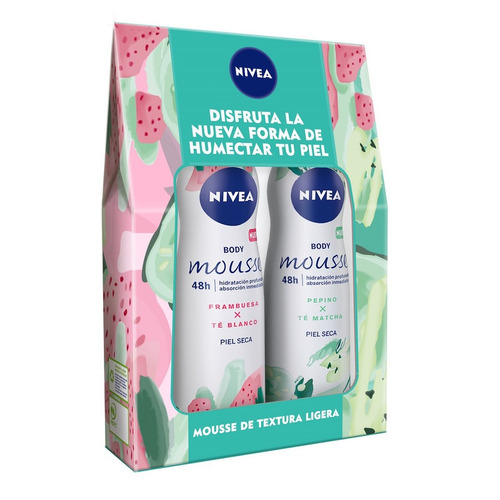 Nivea Mousse Corporal Frambuesa 200ml + Mousse Pepino 200ml