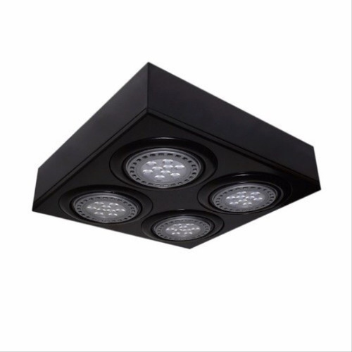 Plafon Techo Modulus Ar111 4 Cuadrado-negro Led Incluido