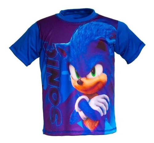 Franela De Sonic Azul 