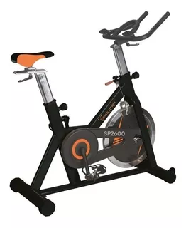 Bicicleta ergométrica Evolution Fitness SP2600 para spinning cor preto e laranja