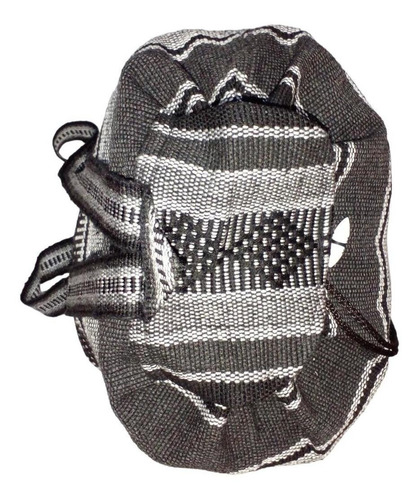 Mochilas Artesanal Tejida, Mxtza-001, 1 Pza, 10kg, Negro/bla Color Negro/ Blanco