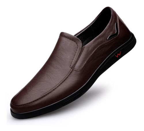 Zapatos Formales Para Hombre, Zapatos De Cuero Sin Cordones