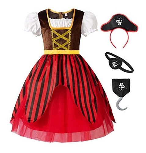 Disfraz Talla (6-7) Relibeauty Girls Pirate Dress Sea