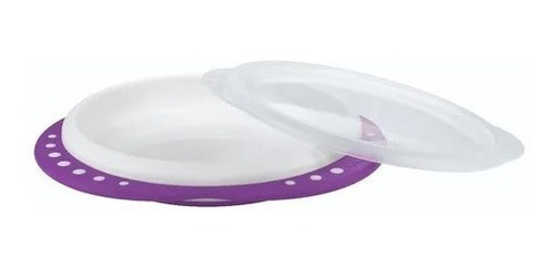 Plato Para Bebé Con Tapa Nuk N10255049 Morado