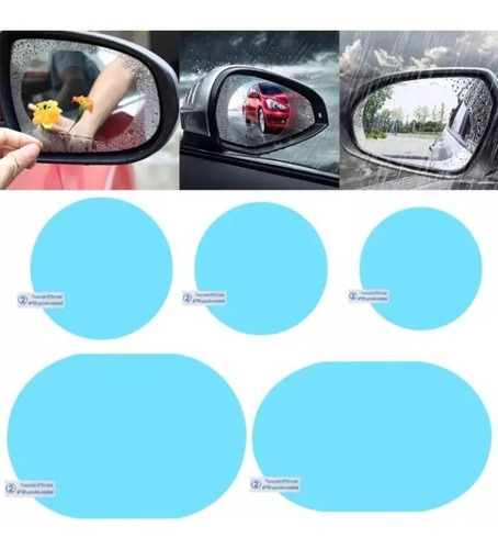 Película Antiempañante-lluvia Para Espejos Y Vidrio Del Auto Azul