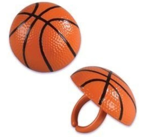 Anillos Cupcake De Baloncesto 24 Ct