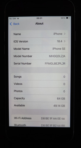 Apple iPhone SE (2da Generación) 64 Gb - Blanco Mdm Bypass (Usado)