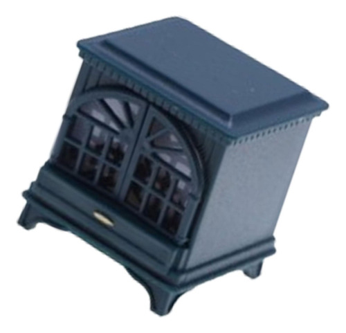 4 Mini Chimenea De Casa De Muñecas 1:12 Con Led, Azul