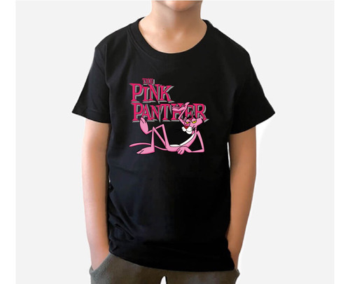 Polera Pantera Rosa The Pink Panther Acostado Niños Algodón