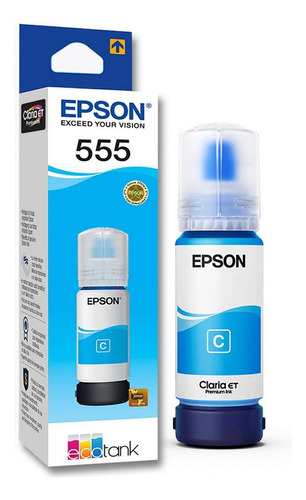 Epson Botella Tinta T555220 Cian Para L8180 L8160 Ppct