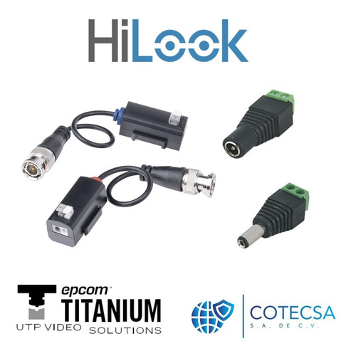 Kit Circuito Cerrado Hilook 2 5mp Domo Baluns 500gb