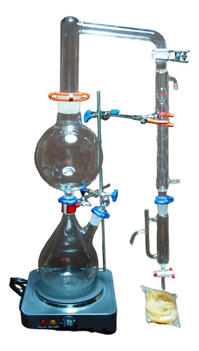 Destilador De Aceites Esenciales 2000ml Condensador Rosario 