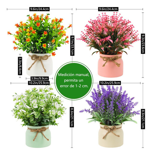 Cc Plantas Artificiales Flor Bonsai En Macetas Decoración