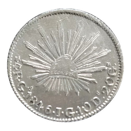 Moneda 4 Reales Plata Guadalajara Ga Jg 1846 Alta Condición