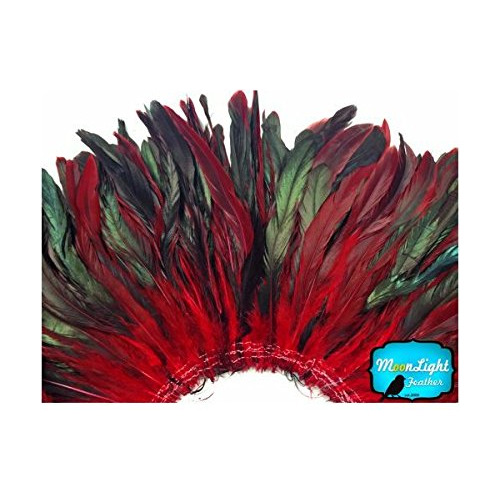 Gallo Tails Rojo Mitad Bronze Coque  Pluma Cola Strung 2.5