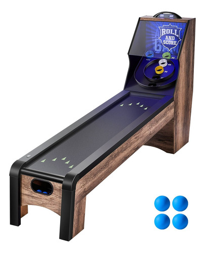 Mesa De Juego Arcade Roll & Score 9ft Marcador Led 4 Bolas