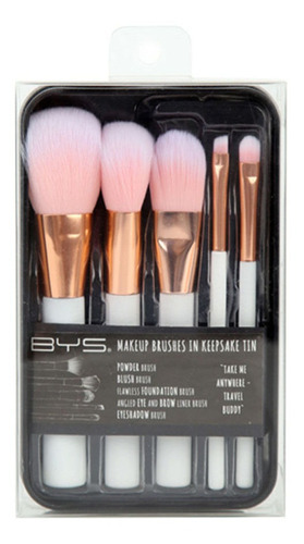                     Bys Set  De Brochas Bys Rosa  5 Piezas