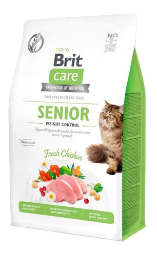 Brit Care Alimento Gato Senior Weight Control 2kg Razas 