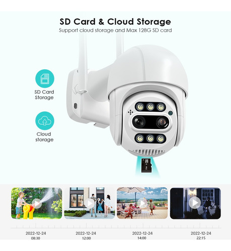Camera Wifi Com Rastreamento Fhd Icsee 8xzoom Externa Onvif