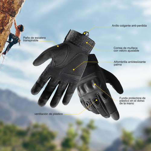 Guantes Para Motociclista Con Carcasa Protectora Transpirabl