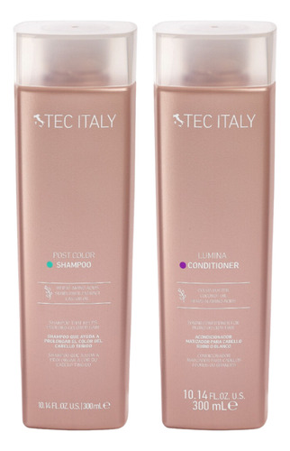 Kit Tratamiento Para Cabello Rubio Tec Italy Lumina 2 Pzas