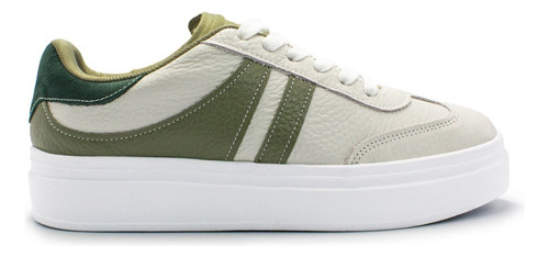 Tênis Usaflex Feminino Plataforma Couro Sneaker Confortável