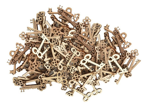 * 100 Piezas Clave Formas Piezas De Sin Terminar Artesanía