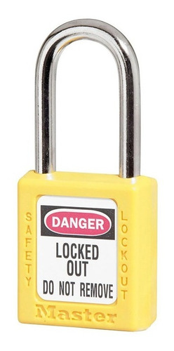 Candado Master Lock 410ylw Termoplástico 38mm 20800159 Color Amarillo