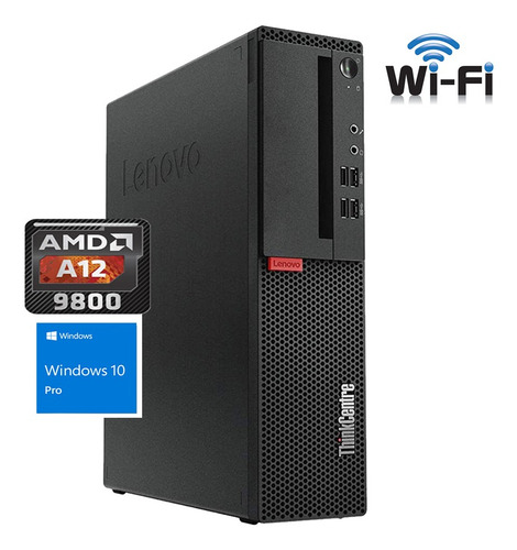 Computador Lenovo M715s Amd A12 16gb Ssd240 Monitor 19 Wifi (Reacondicionado)